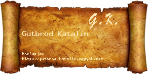 Gutbrod Katalin névjegykártya